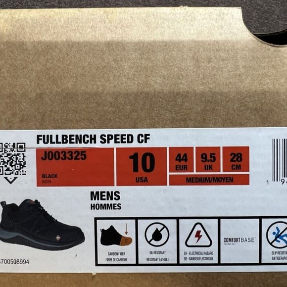 Merrell Mens Fullbench Speed CF Sneaker Black 10 M main image 6